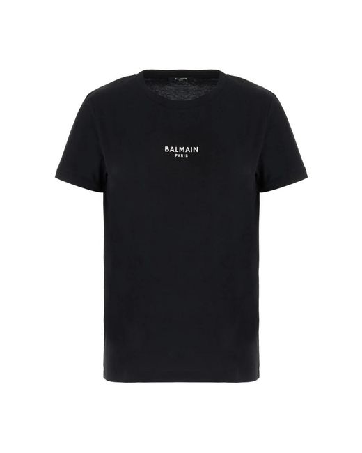 Balmain Geborduurd Parijs T-Shirt in het Black
