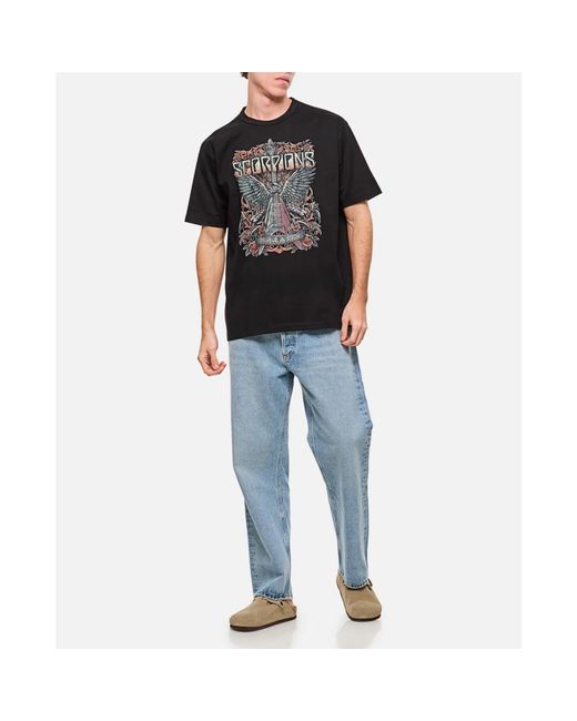 Junya Watanabe T-Shirt Met Ronde Hals En Print Op De Voorkant in het Black voor heren