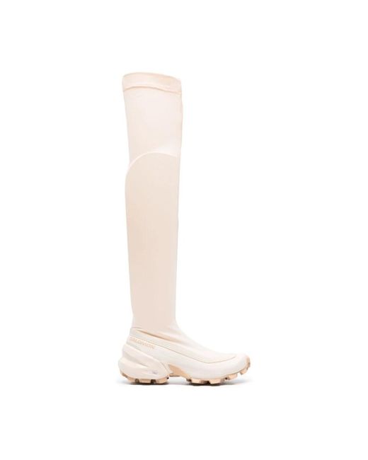 Salomon White Over-Knee Boots