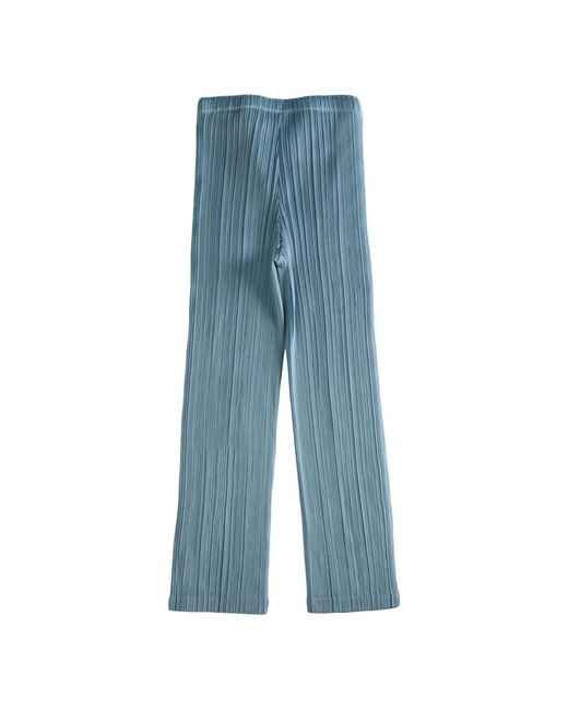 Issey Miyake Blue Straight Trousers