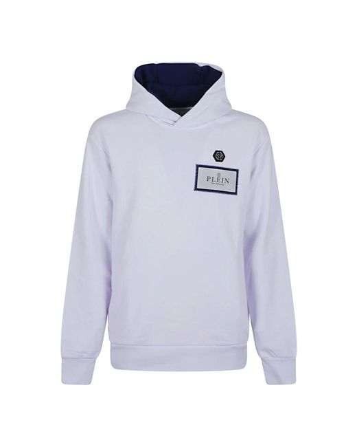Philipp Plein Weiße kapuzenpullover in Blue für Herren