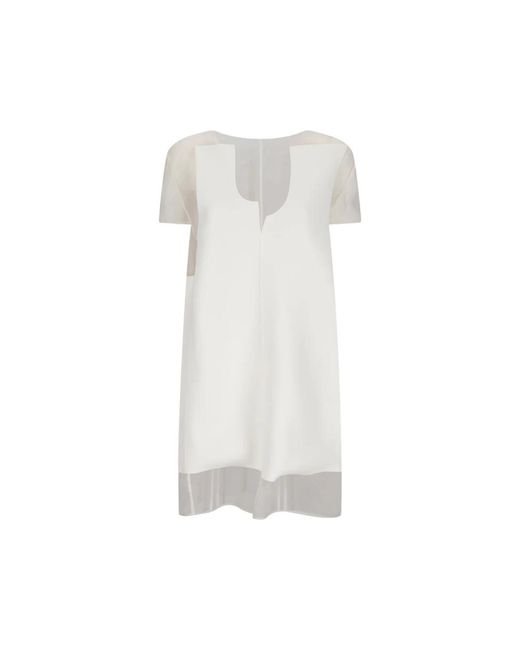 Khaite White Short Dresses