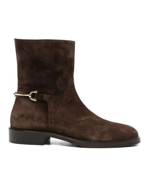 ADRIANNA FERETTI Brown Ankle Boots