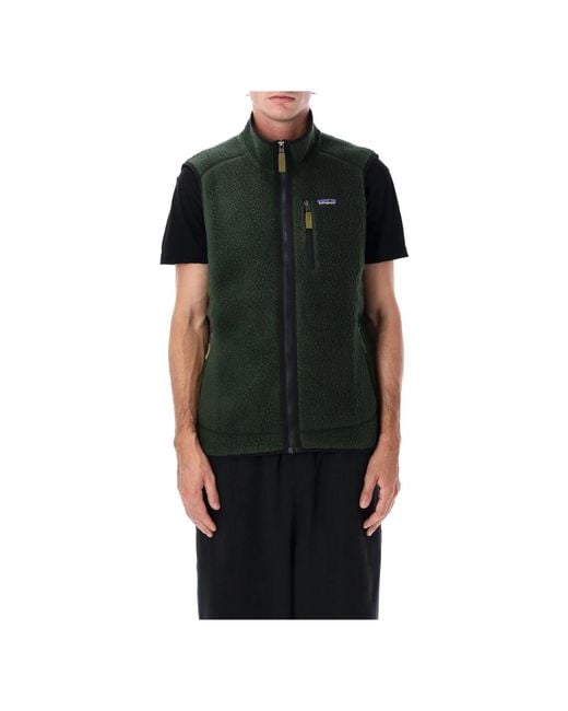Patagonia Gezellig Retro Pile Fleece Jas in het Black voor heren