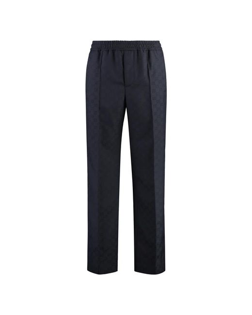 Gucci Blue Straight Trousers for men