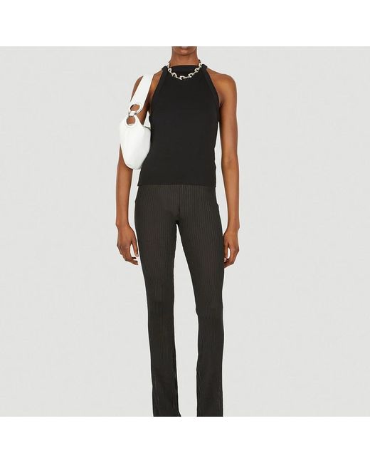 Slim-Fit Trousers Courreges en coloris Black