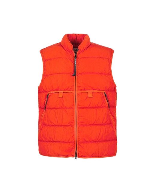 C P Company Red Waistcoats for men