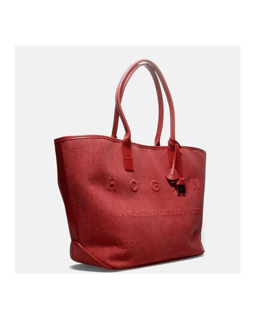 Hogan Red Tote Bags