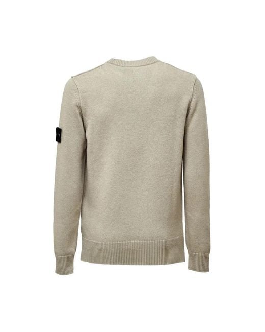 Stone Island Gray Round-Neck Knitwear for men