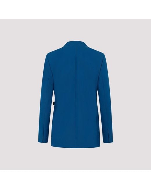 Jil Sander Jassen ,Blauw ,Wol Wollen Jas in het Blue