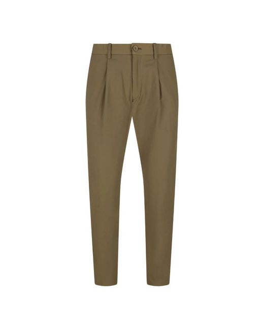 Herno Broeken ,Groen ,Katoen Katoenachtige Broek Met Trekkoord in het Green voor heren