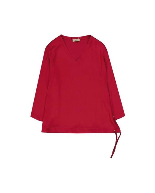Herno Red Long Sleeve T-Shirts