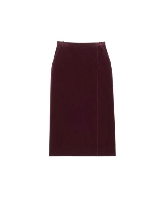Saint Laurent Purple Midi Skirts