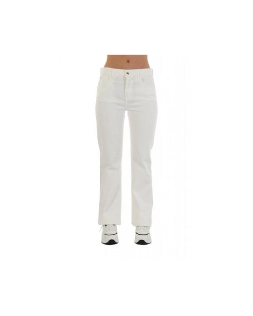 Emporio Armani White Straight Fit Jeans