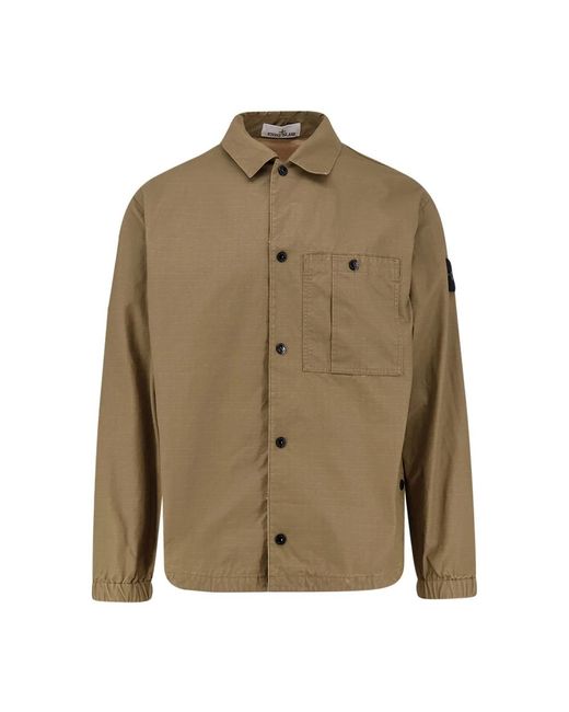 Stone Island Green Light Jackets for men