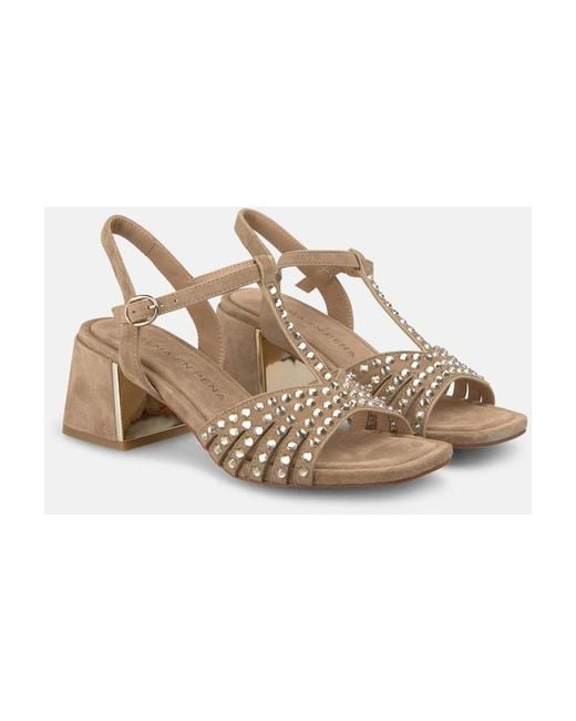 Alma En Pena. Metallic High Heel Sandals