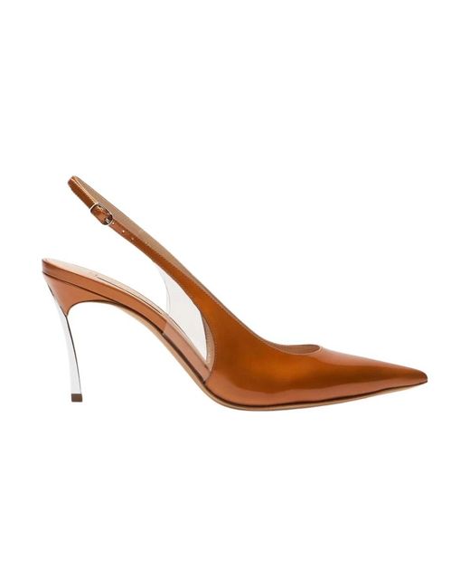 Casadei Brown Superblade Slingback Pump