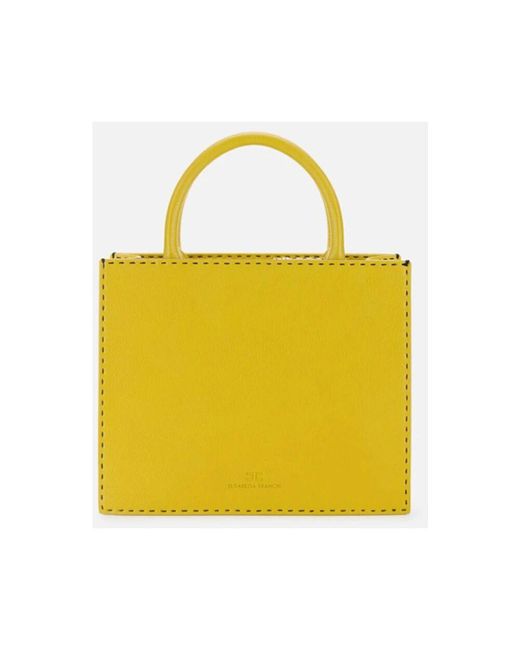 Elisabetta Franchi Yellow Kleine Tote-Tasche Mit Doppel-C-Logo