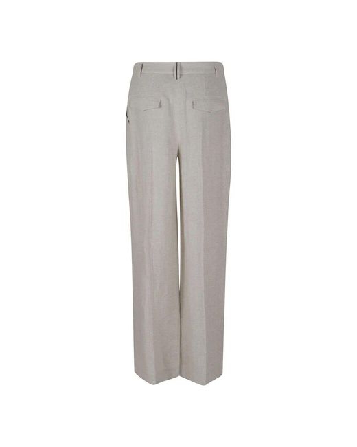 Wide Trousers Brunello Cucinelli de color Gray