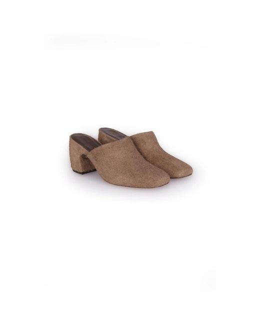Cortana Brown Heeled Mules