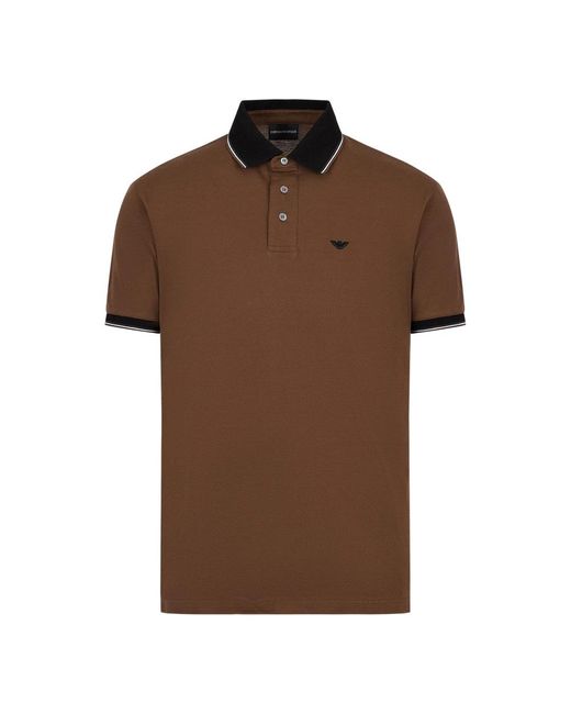 Emporio Armani Brown Polo Shirts for men