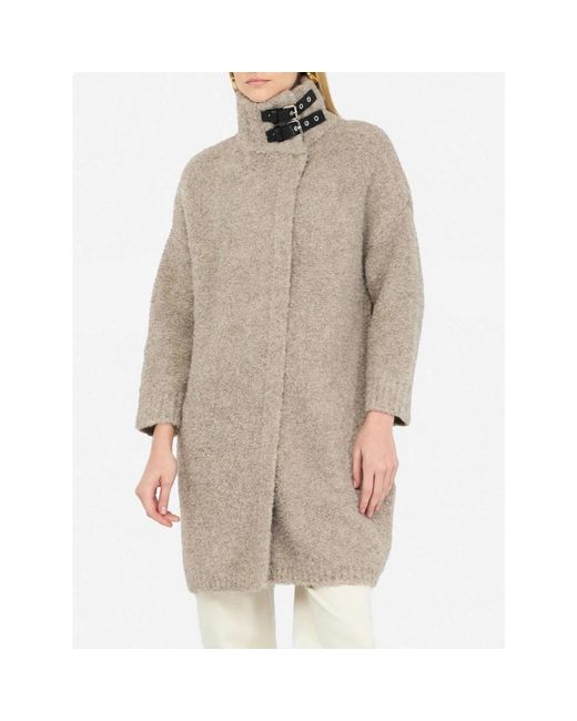 Liu Jo Natural Single-Breasted Coats
