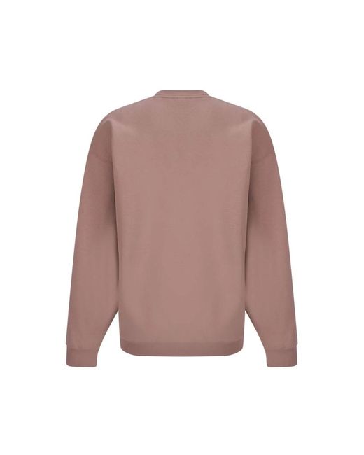 Saint Laurent Zachte Katoenen Sweatshirt Monochroom Patroon in het Brown