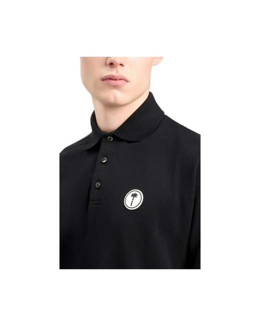 Palm Angels Black Polo Shirts for men