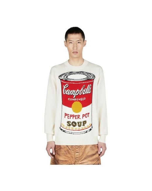 Junya Watanabe White Round-Neck Knitwear for men
