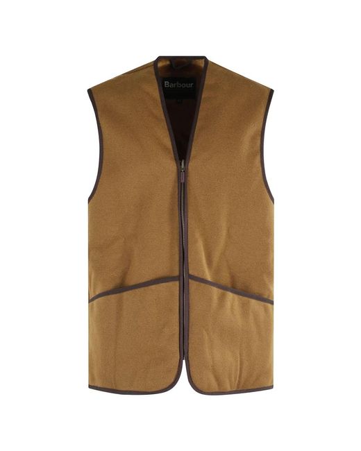 Barbour Warm Pile Ritssluiting Voering in het Brown voor heren