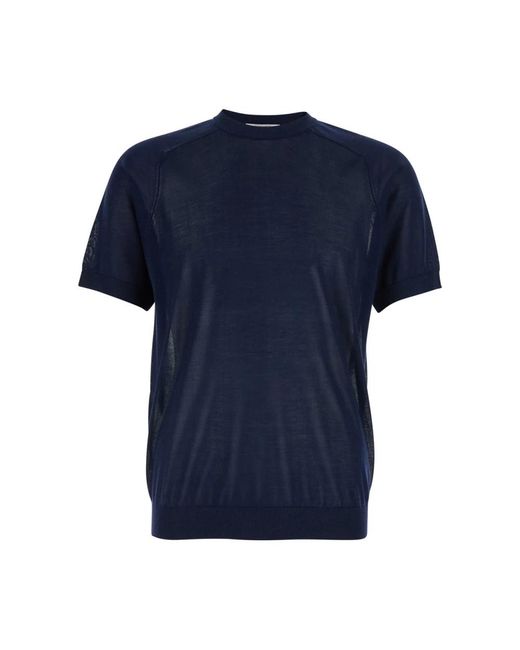 Kangra Blue Round-Neck Knitwear for men