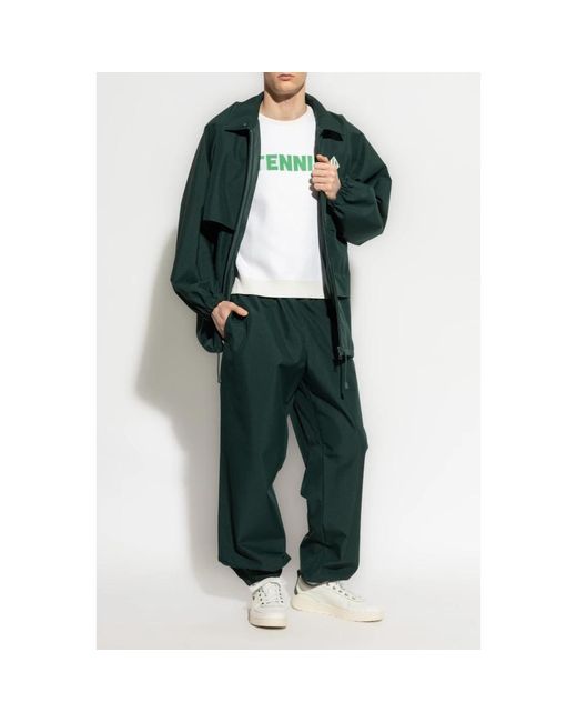 Lacoste Jassen ,Groen ,Polyester Jas Met Logo in het Green voor heren