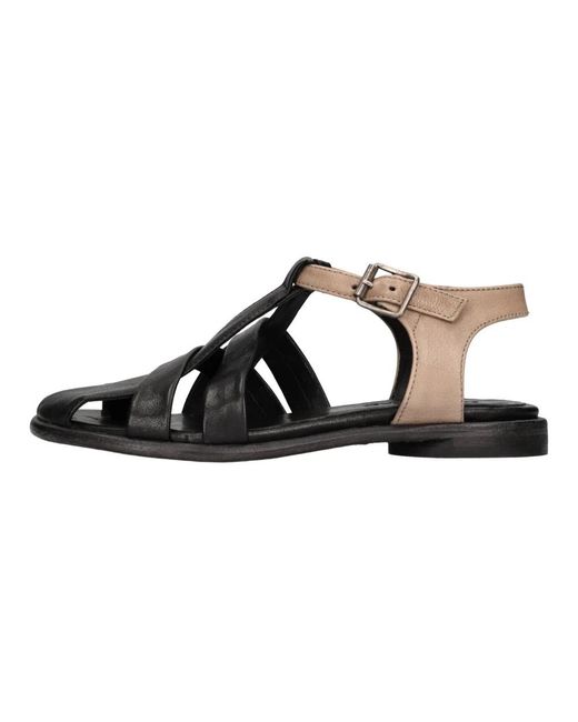 Hundred 100 Black Flat Sandals