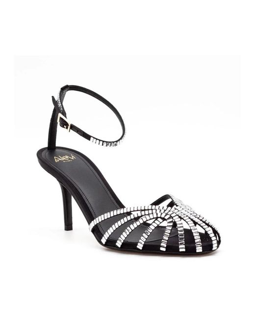 ALEVI Black High Heel Sandals