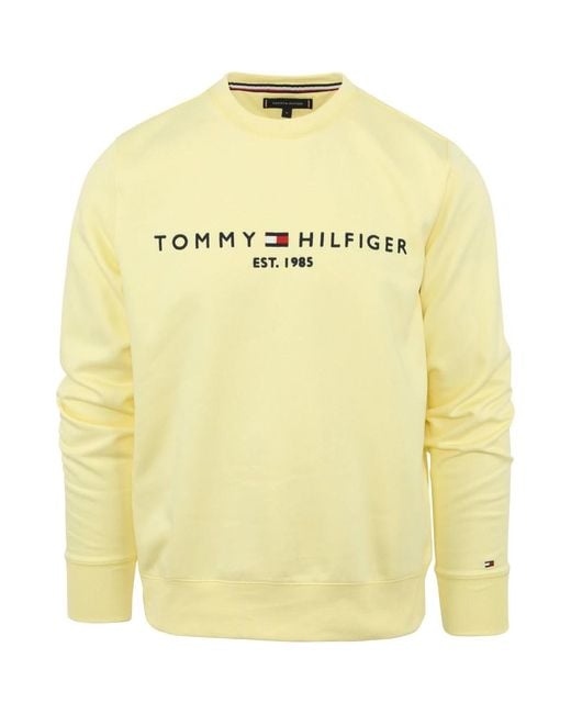 Tommy Hilfiger Sweatshirt in Gelb für Herren | Lyst DE