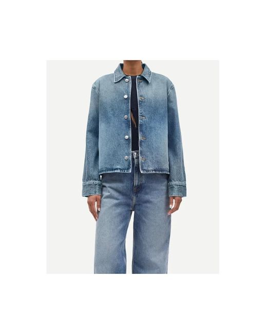Samsøe & Samsøe Denim Jackets in het Blue