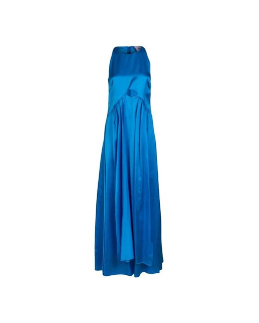 Erika Cavallini Semi Couture Blue Maxi Dresses