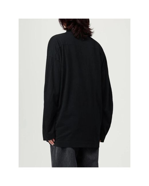 Haikure Black Long Sleeve Tops