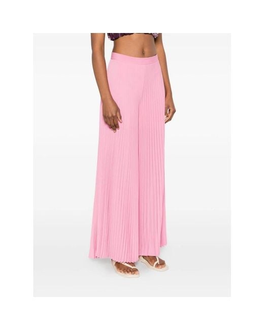 Twinset Pink Wide Trousers