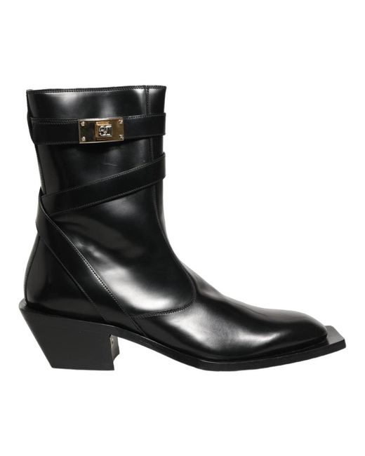 Dolce & Gabbana Black Cowboy & Biker Boots for men