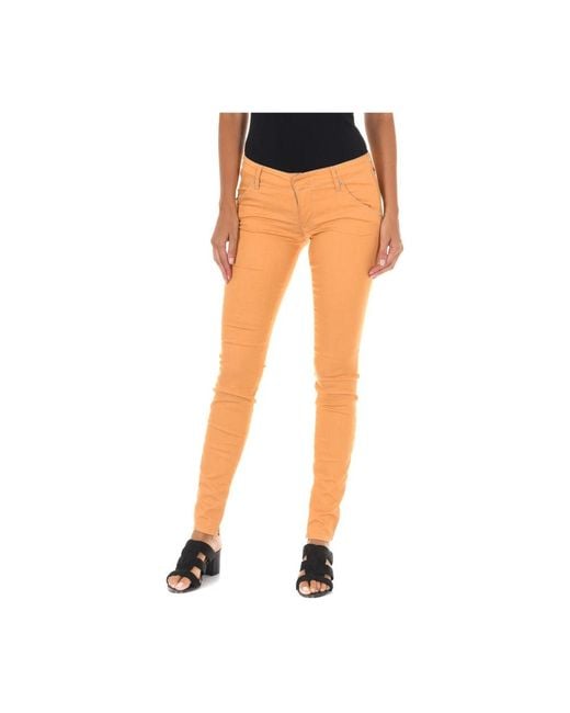 Met Orange Skinny Fit Jeans