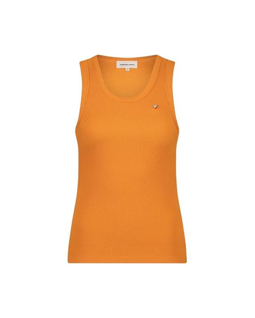 Sleeveless Tops FABIENNE CHAPOT de color Orange