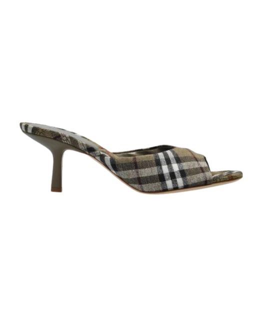 Burberry Heeled Mules in het Multicolor