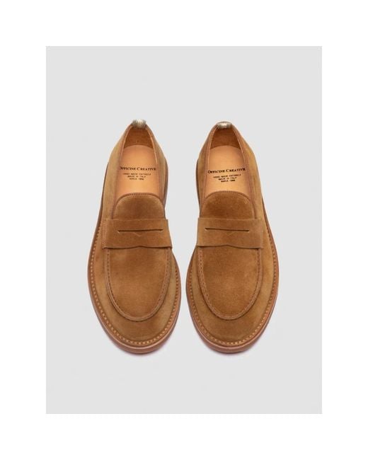 Officine Creative Brown Loafers for men