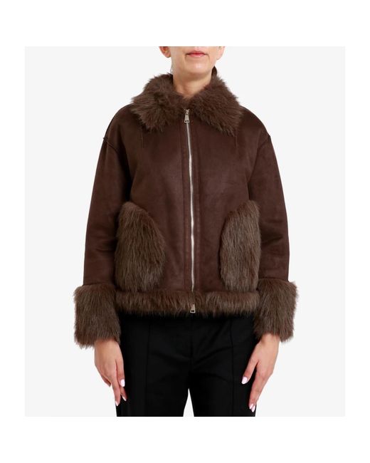 Betta Corradi Faux Fur & Shearling Jackets in het Brown