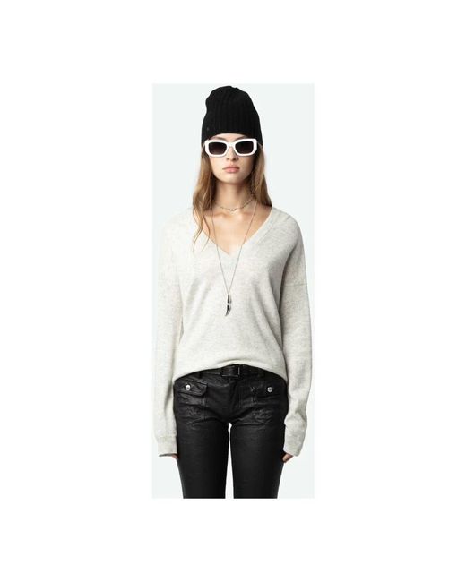 Cashmere Knitwear di Zadig & Voltaire in White