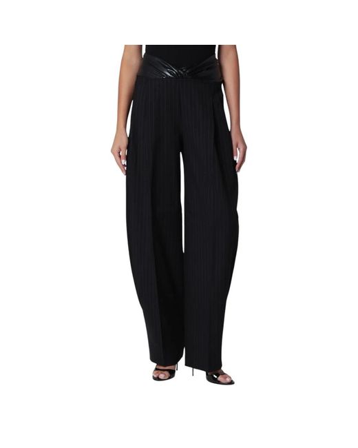 ANDAMANE Black Wide Trousers