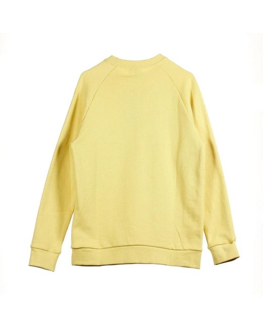 Adidas Hoodies & Sweatvesten ,Katoen Oversized Crewneck Sweatshirt in het Yellow