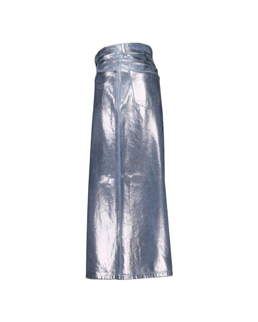 co'couture Foil Midi Rok in het Blue