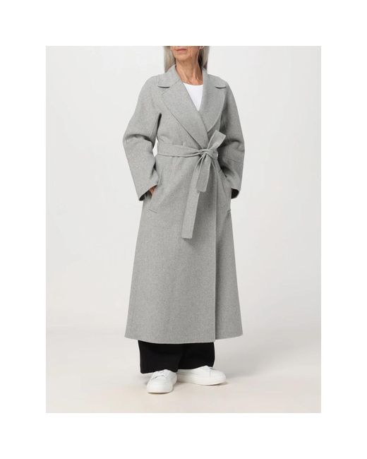 Coats > belted coats Max Mara en coloris Gray